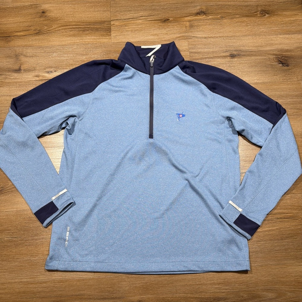 Zero Restriction Z425 1/4 Zip Pullover Size MEDIUM Peconic Blue Golf Ocean Reef